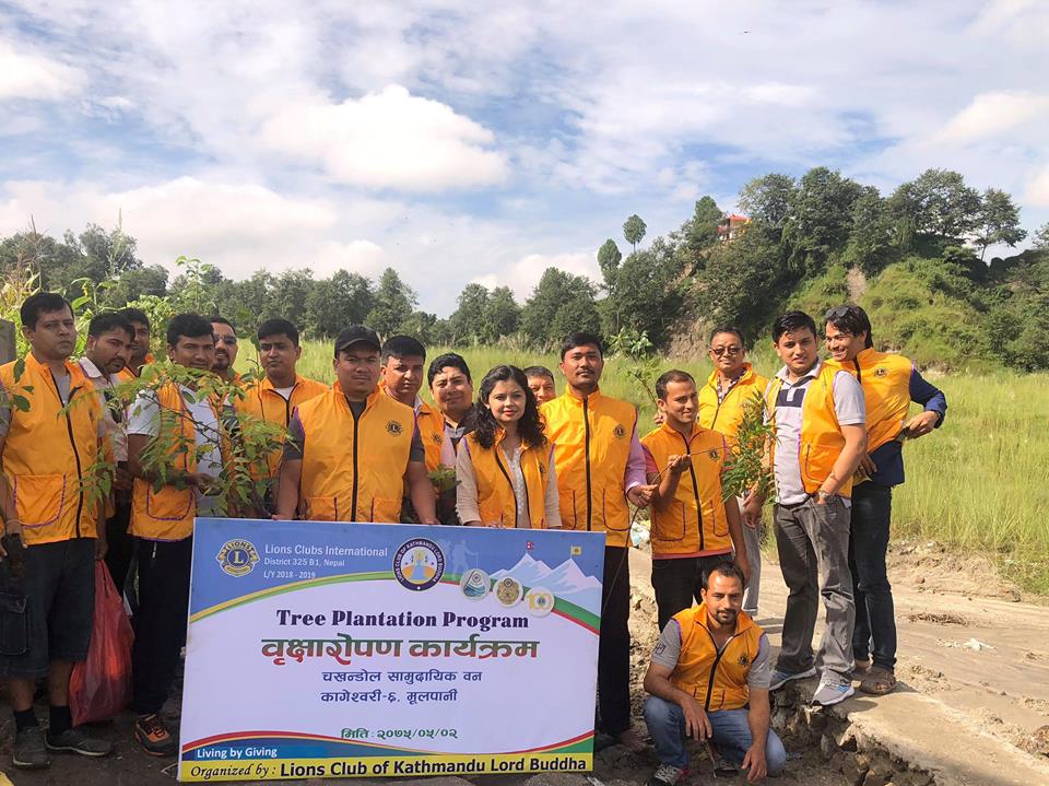 Lions club of Kathmandu Lord Budhha  द्वारा बृक्षारोपण कार्यक्रम सम्पन्न