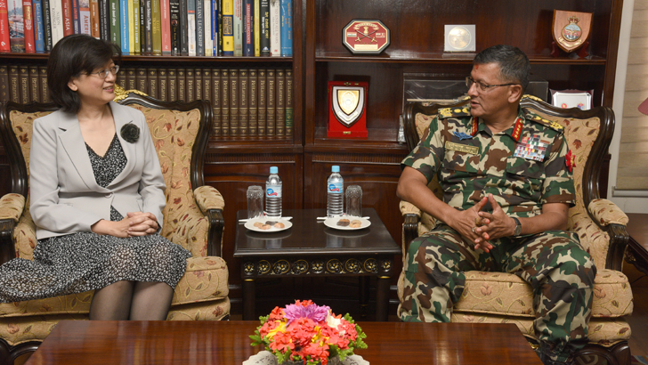 प्रधानसेनापति र चिनियाँ राजदूतबीच भेटवार्ता