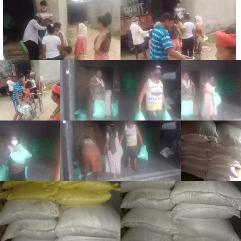 प्रतिबन्ध छिचोल्दै झापामा विप्लवका कार्यकर्ताद्वारा १४५ घरपरिवारलाई राहत वितरण