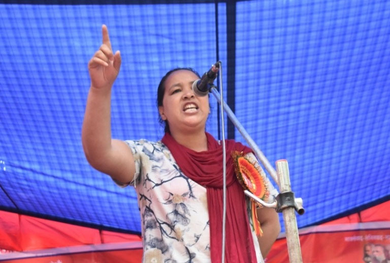 नेकपा नेत्री उमा भुजेल रिहा भएलगत्तै दसौँपटक गिरफ्तार