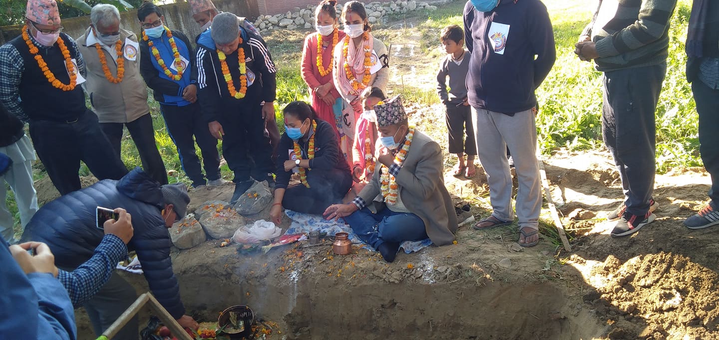 कैलालीको जानकी गाउपालिकामा विद्यालय भवन को शिलान्यास